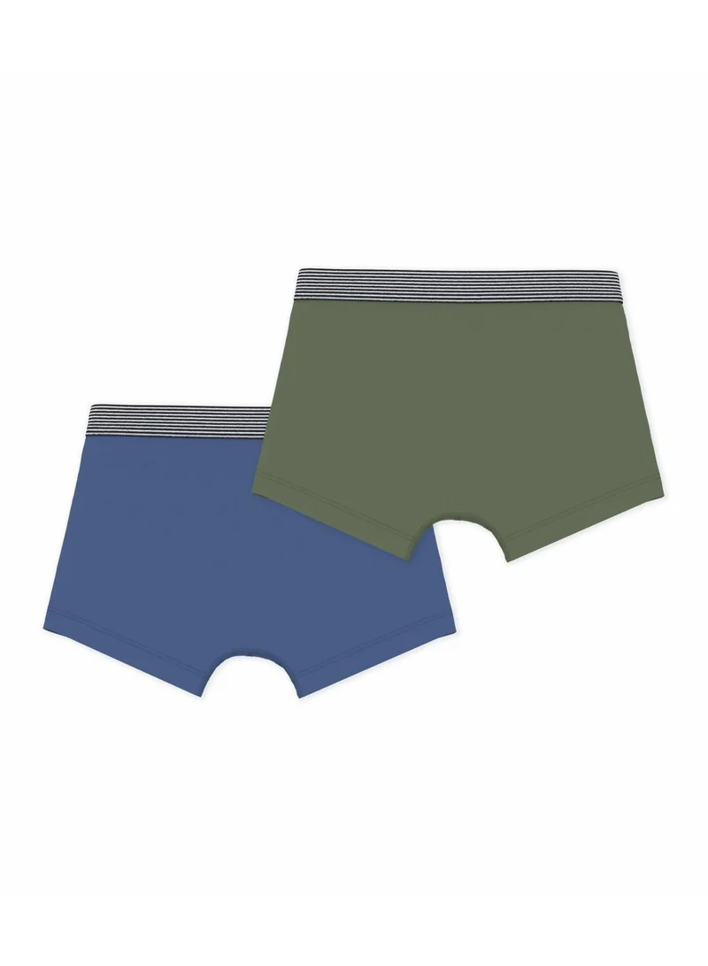 Petit Bateau Pack of children's boxers in plain cotton and elastane